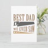 Der beste Vater, den wir je gesehen haben Dankeskarte (Stehend Vorderseite)