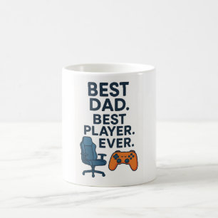 Der beste Vater. Der beste Spieler. Immer. - Gamer Kaffeetasse