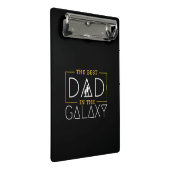 Der beste Vater der Galaxie Mini Klemmbrett (Schrägansicht)