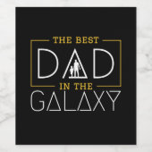 Der beste Vater der Galaxie Weinetikett (Einzelnes Label)