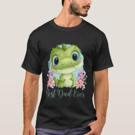 Der beste Vater, der je Niedlicher grüner Dinosaur T-Shirt