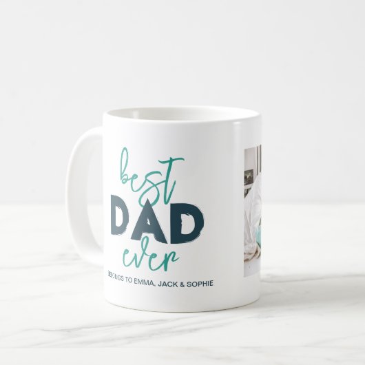 Der beste Vater, der je zu den Kindern gehört, nen Kaffeetasse (Vorderseite Links)