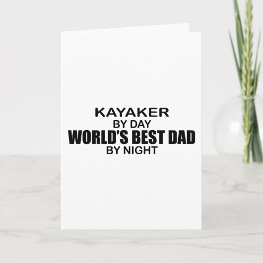 Der beste Vater der Kayaker-Welt bis zum Nacht Karte (Vorderseite)