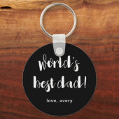 Der beste Vater der Schwarzen und Weißen Welt mit Schlüsselanhänger (Vorderseite)
