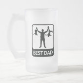 Der beste Vater - Der sonnige Vatertag Mattglas Bierglas (Links)