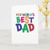 Der beste Vater der Welt auf der 12x18 Karte (Gelbe Blume)