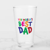 Der beste Vater der Welt auf GlasTasse Glas (Vorderseite)