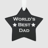 Der beste Vater der Welt auf schwarz Ornament (Vorderseite)