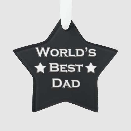 Der beste Vater der Welt auf schwarz Ornament (Vorderseite)