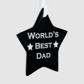 Der beste Vater der Welt auf schwarz Ornament (Vorderseite)