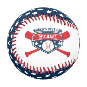 Der beste Vater der Welt Baseball (Vorderseite Links)