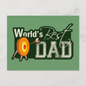 Der beste Vater der Welt; Bogenschießen Postkarte (Vorderseite)