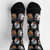 Der beste Vater der Welt - Custom 3 Dog Fotos Blac Socken (Oben)