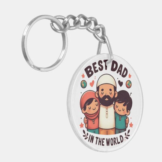 Der beste Vater der Welt - Der liebende muslimisch Schlüsselanhänger (Vorderseite links)