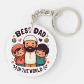 Der beste Vater der Welt - Der liebende muslimisch Schlüsselanhänger (Rückseite)