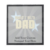 Der beste Vater der Welt, die blauen Sterne Notizblock (Vorderseite)