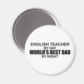 Der beste Vater der Welt - Englischlehrer Magnet (Vorderseite/Rückseite)