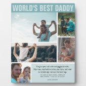 Der beste Vater der Welt | Farbblockfoto-Collage Fotoplatte (Vorderseite)
