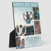 Der beste Vater der Welt | Farbblockfoto-Collage Fotoplatte (Seite)