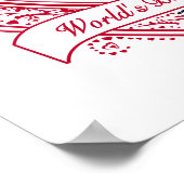 Der beste Vater der Welt! Foto Red Hearts Poster (Ecke)