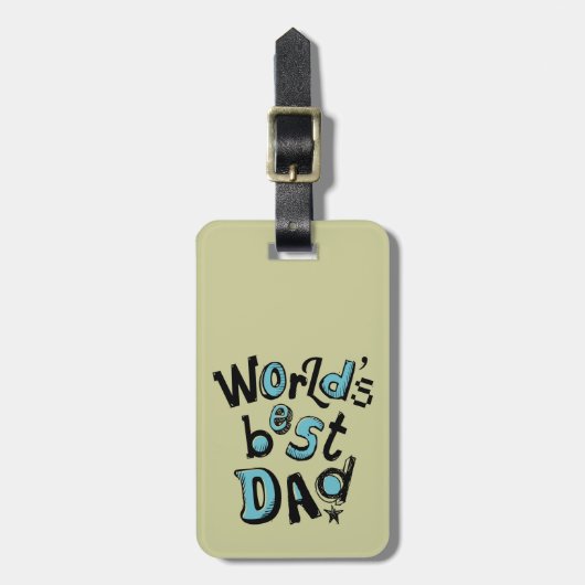Der beste Vater der Welt Gepäckanhänger (Vorderseite vertikal)