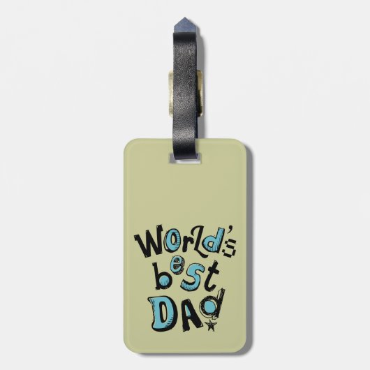 Der beste Vater der Welt Gepäckanhänger (Rückseite vertikal)