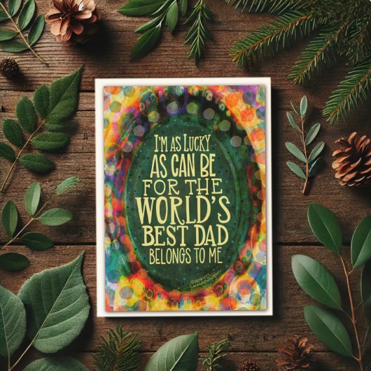 Der beste Vater der Welt!" Grüne Inspiritivität Karte