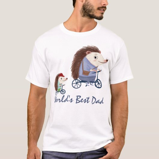 Der beste Vater der Welt - Igel und Baby T - Shirt (Vorderseite)