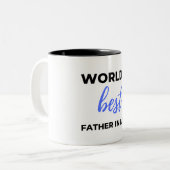 Der beste Vater der Welt im Recht 2 Zweifarbige Tasse (Vorderseite Links)