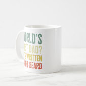Der beste Vater der Welt ist in Bart geschrieben Kaffeetasse (Vorderseite Links)