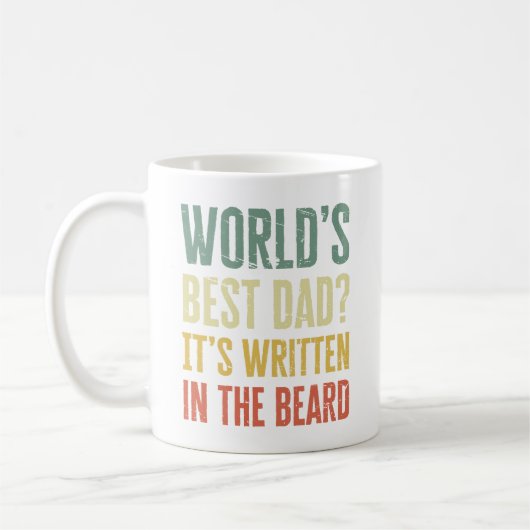Der beste Vater der Welt ist in Bart geschrieben Kaffeetasse (Links)