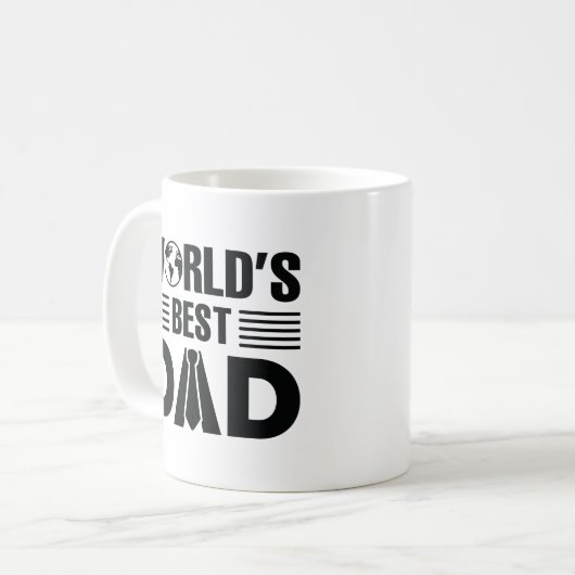 Der beste Vater der Welt Kaffeetasse (Vorderseite Links)