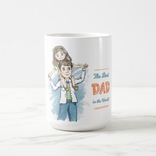 Der beste Vater der Welt Kaffeetasse (Mittel)