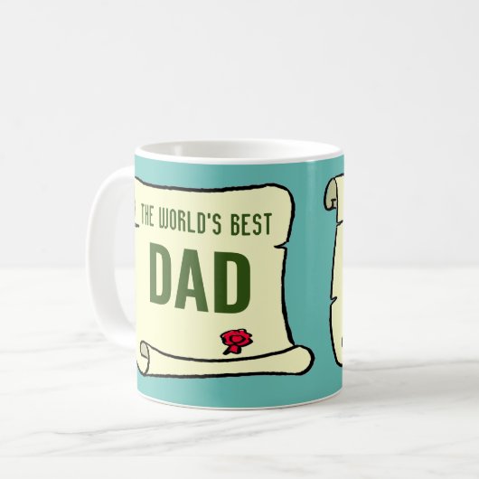 Der beste Vater der Welt. Kaffeetasse (Vorderseite Links)
