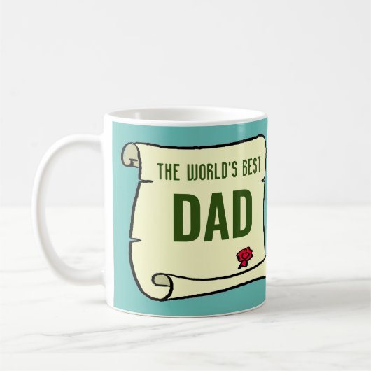 Der beste Vater der Welt. Kaffeetasse (Links)