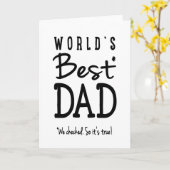 Der beste Vater der Welt Karte (Gelbe Blume)