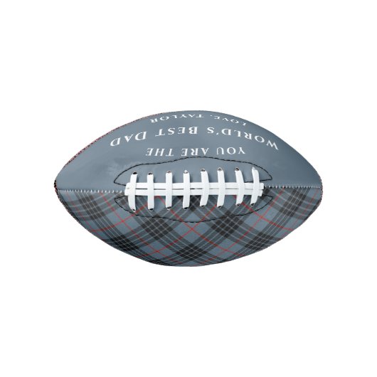 Der beste Vater der Welt MacKay Tartan Kariert Football (Vorderseite)