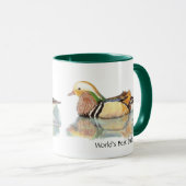 Der beste Vater der Welt: Mandarin Duck Game Bird Tasse (VorderseiteRechts)