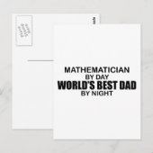 Der beste Vater der Welt - Mathematiker Postkarte (Vorne/Hinten)