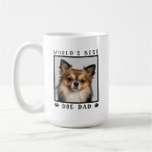 Der beste Vater der Welt mit dem Foto Ihres Hundes Kaffeetasse (Links)