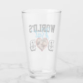 Der beste Vater der Welt mit Foto Glas (Rückseite)