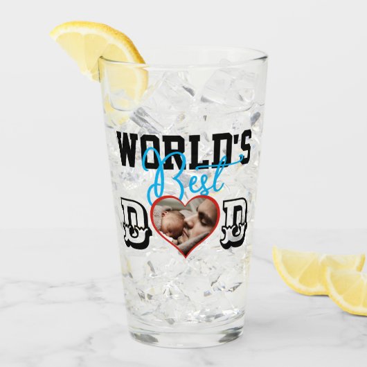 Der beste Vater der Welt mit Foto Glas (Vorderseite Ice)