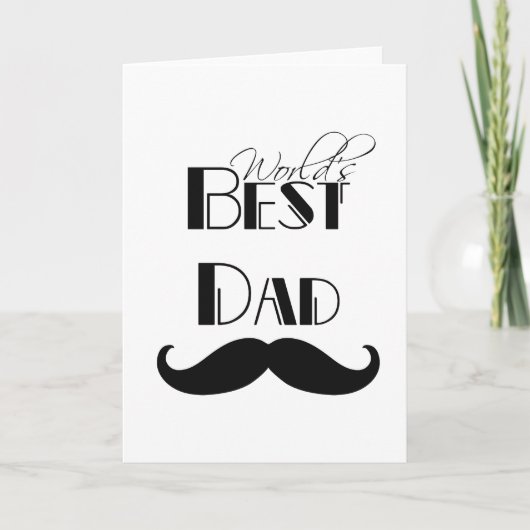 Der beste Vater der Welt - Mustache Karte (Vorderseite)