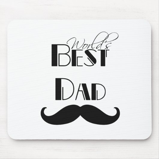 Der beste Vater der Welt - Mustache Mousepad (Vorne)