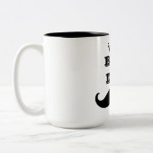 Der beste Vater der Welt - Mustache Zweifarbige Tasse (Links)