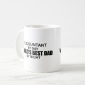 Der beste Vater der Welt nach Nacht - Buchhalter Kaffeetasse (Vorderseite Links)
