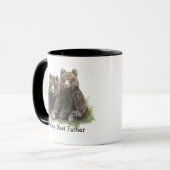 Der beste Vater der Welt, Niedliche Aquarellbären Tasse (Vorderseite Links)
