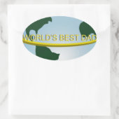 "Der beste Vater der Welt" Ovaler Aufkleber (Tasche)