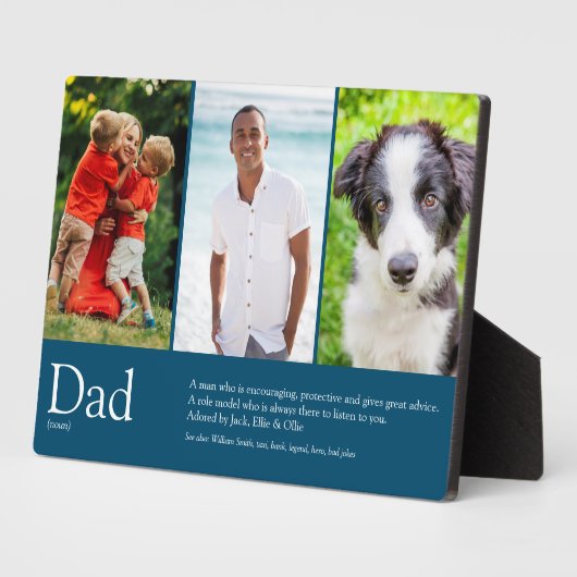 Der beste Vater der Welt, Papa, Blue Definition 3  Fotoplatte (Seite)