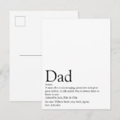 Der beste Vater der Welt, Papa, Definition des Vat Postkarte (Vorne/Hinten)
